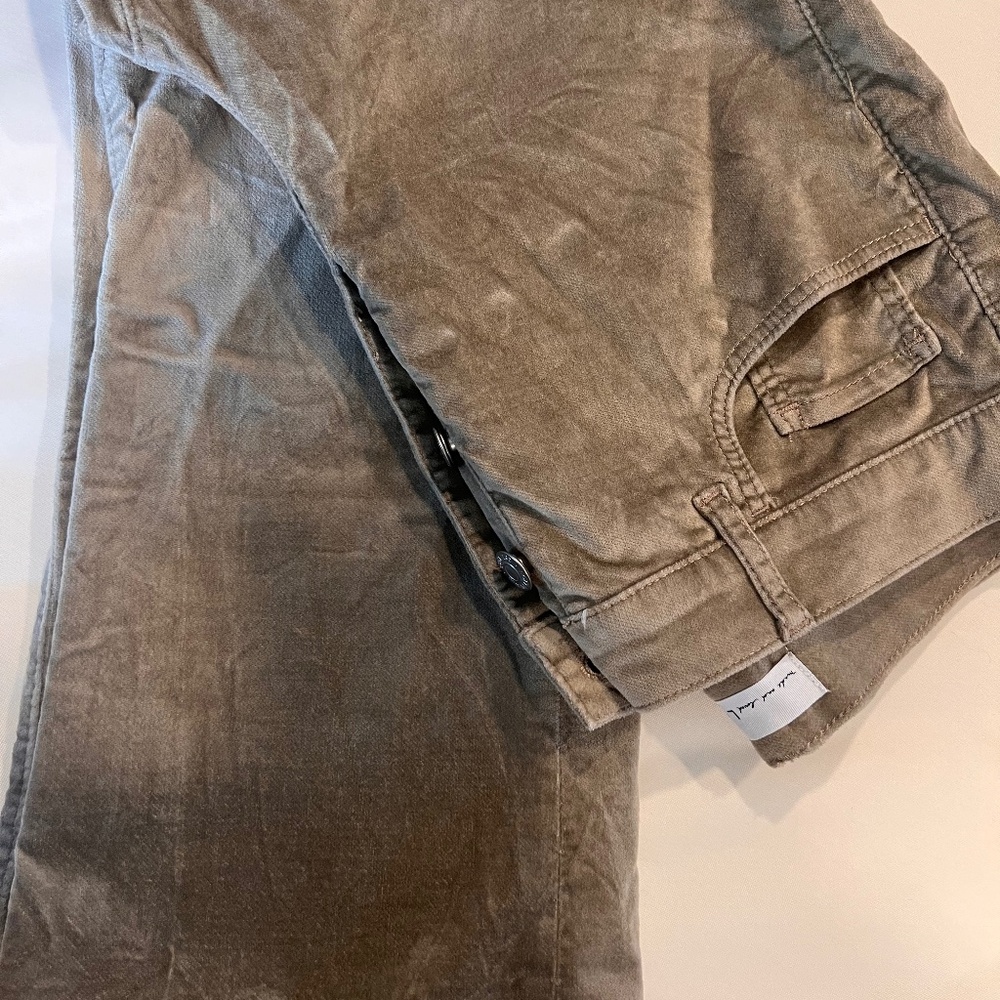 Crop flare velvet pant